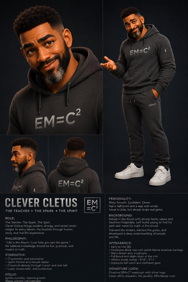 Clever Cletus smiling in his official character portrait