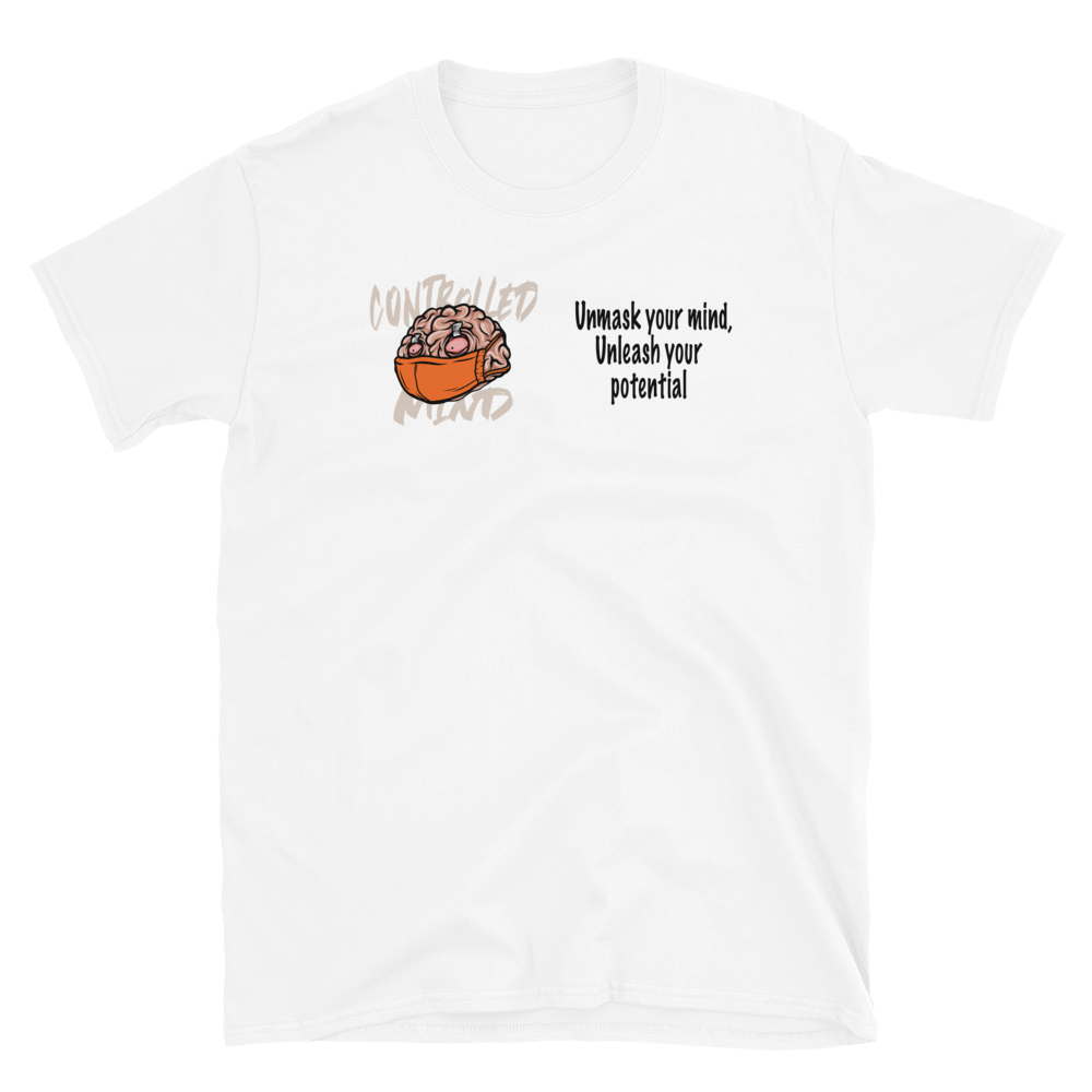 Controlled Mind Orange White Short-Sleeve Unisex T-Shirt