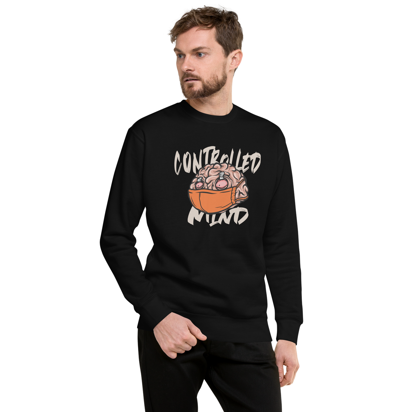Controlled Mind Orange Unisex Premium Sweatshirt